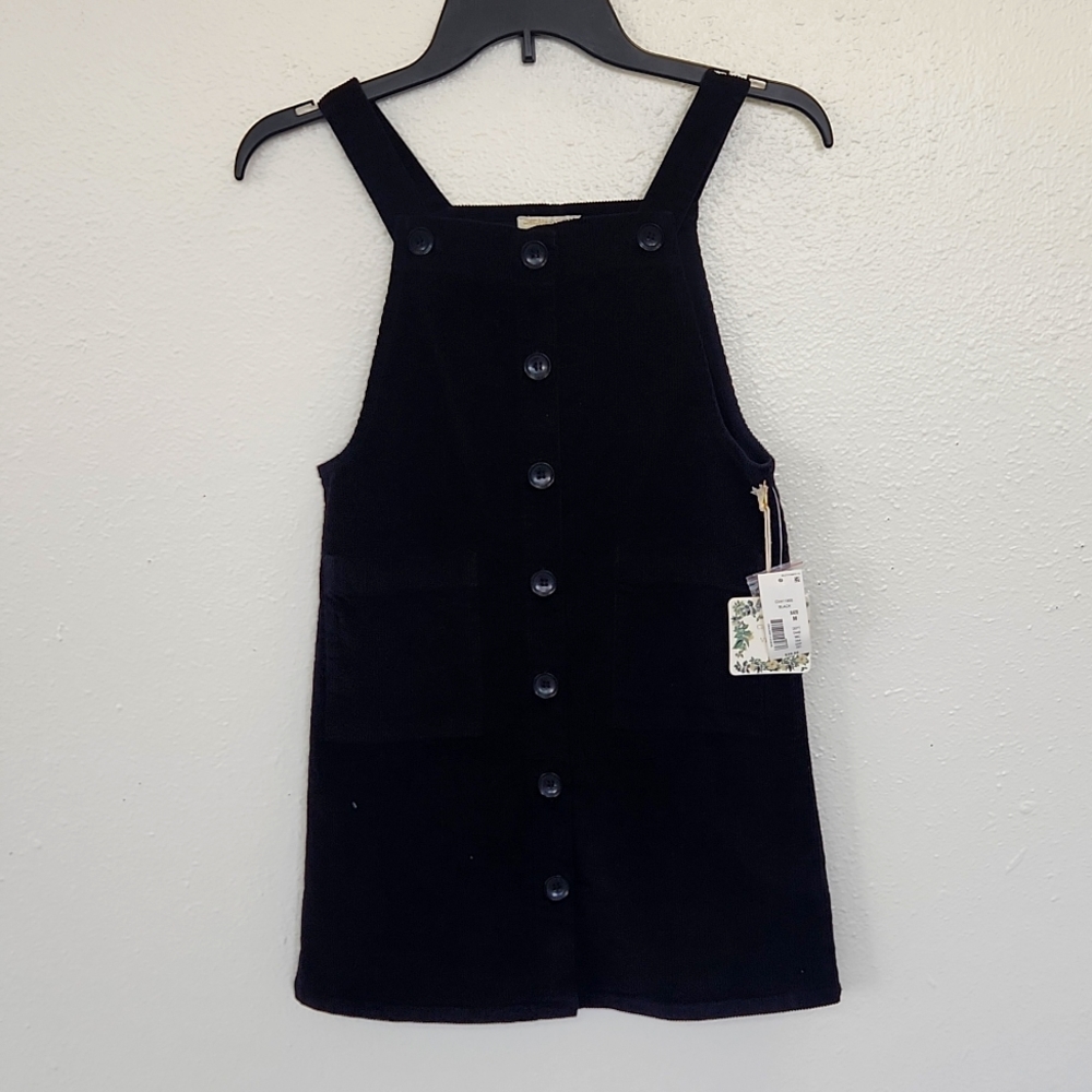 Button down corduroy overalls